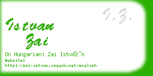 istvan zai business card